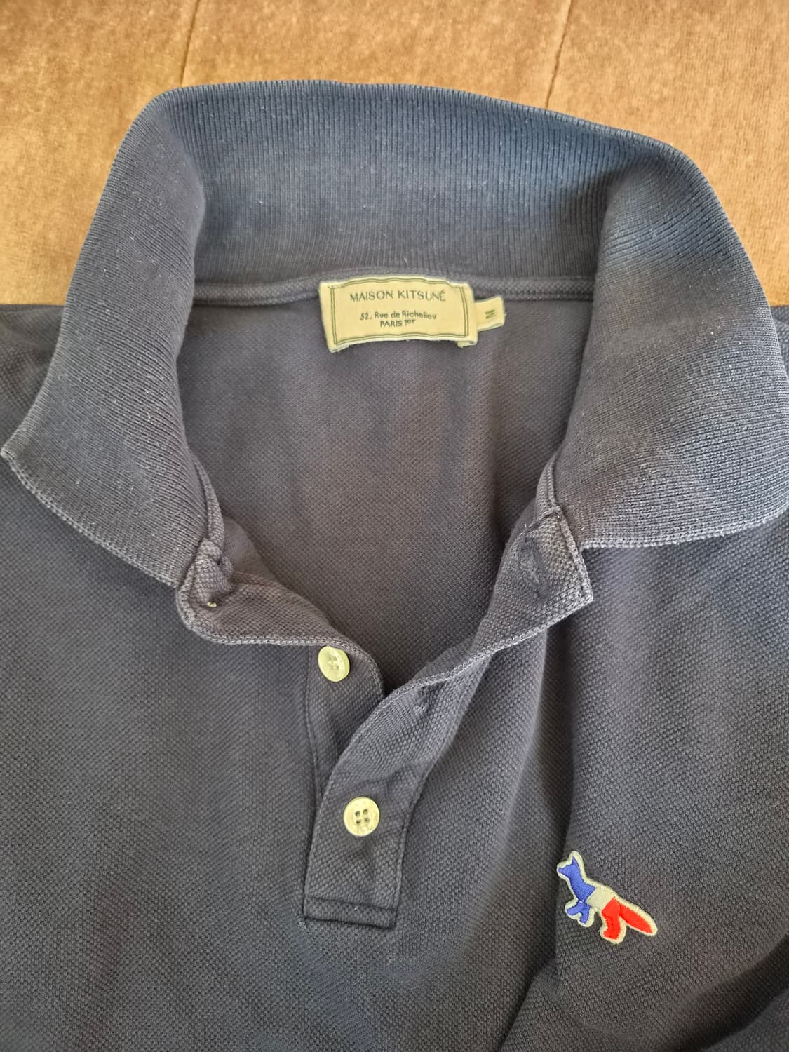 메종키츠네 남성 네이비PK반팔카라티셔츠
 상품이미지3