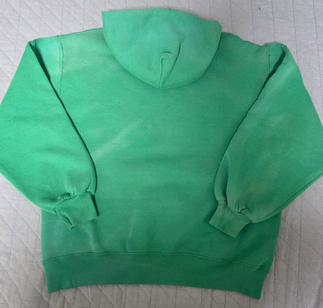 [L] 90s 빈티지 러셀 애슬레틱 라이트 그린 후드티 후디 썬페이드 상품이미지6