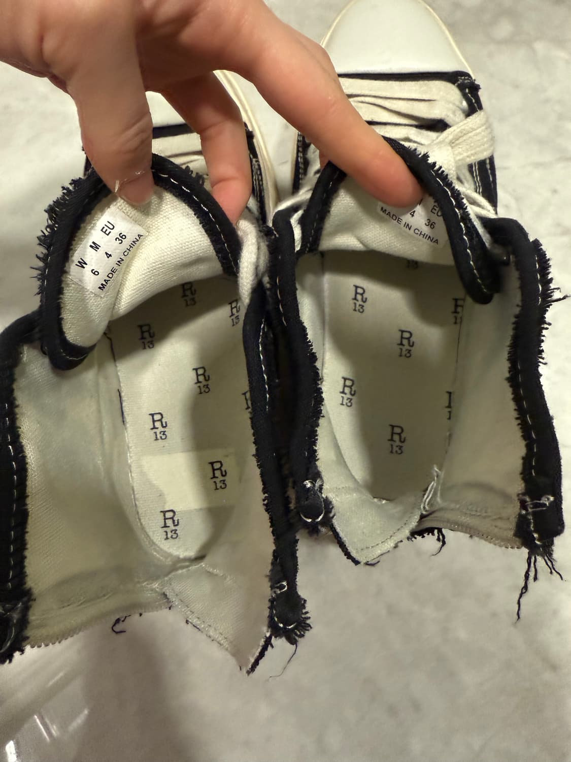 R13 하이탑 스니커즈 36사이즈 상품이미지5