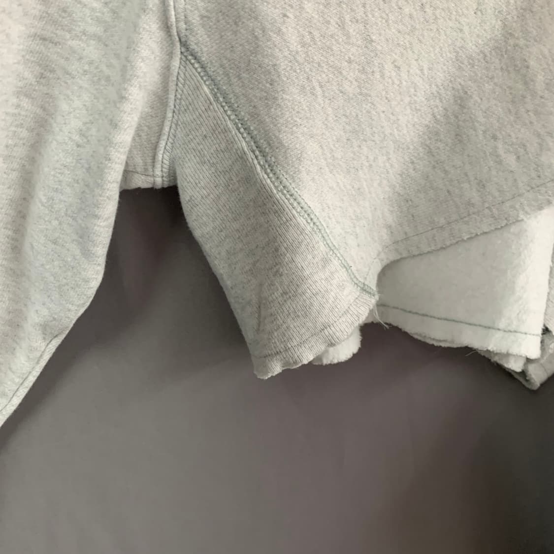 L 챔피온 리버스위브 블루택 크롭 기모 후드티 상품이미지4