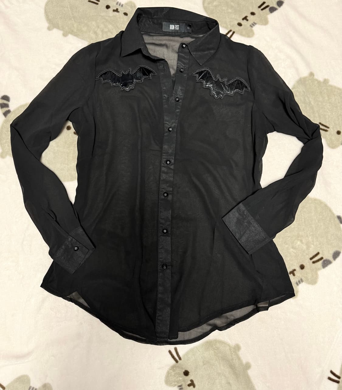 박쥐 시스루 블라우스 상품이미지1