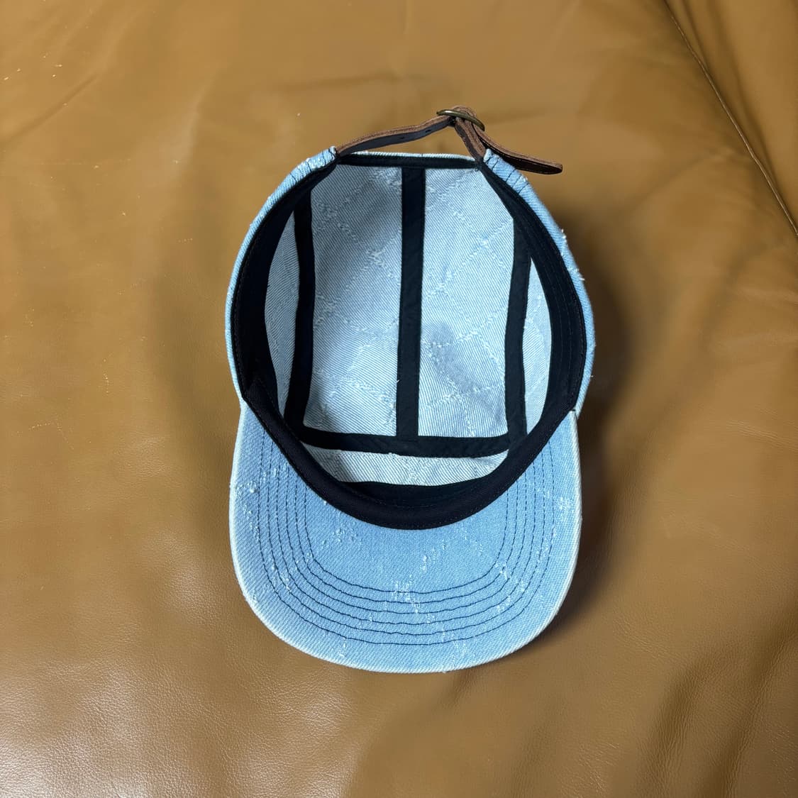 슈프림 캠프캡 모자 박스로고 펀치드 데님 상품이미지6