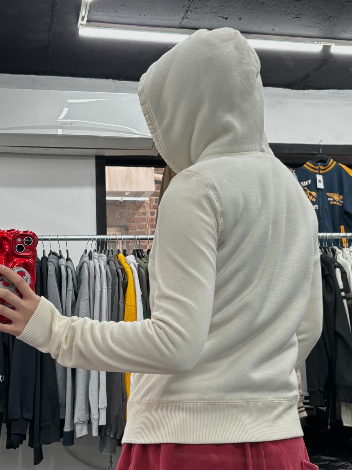 홀리스터 화이트 후드집업 상품이미지5