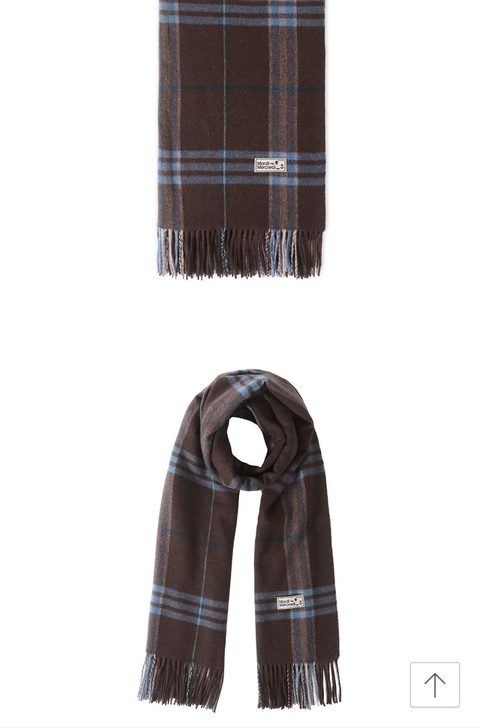 마르디 메크르디 체크 머플러 (브라운) 상품이미지1