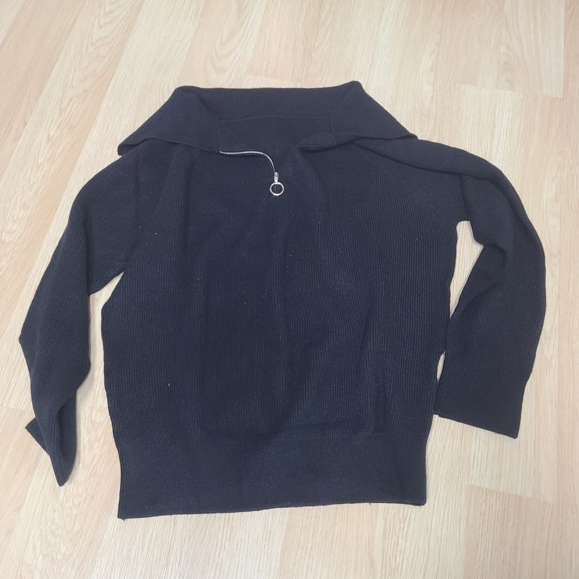 여성 반집업 니트 상품이미지2