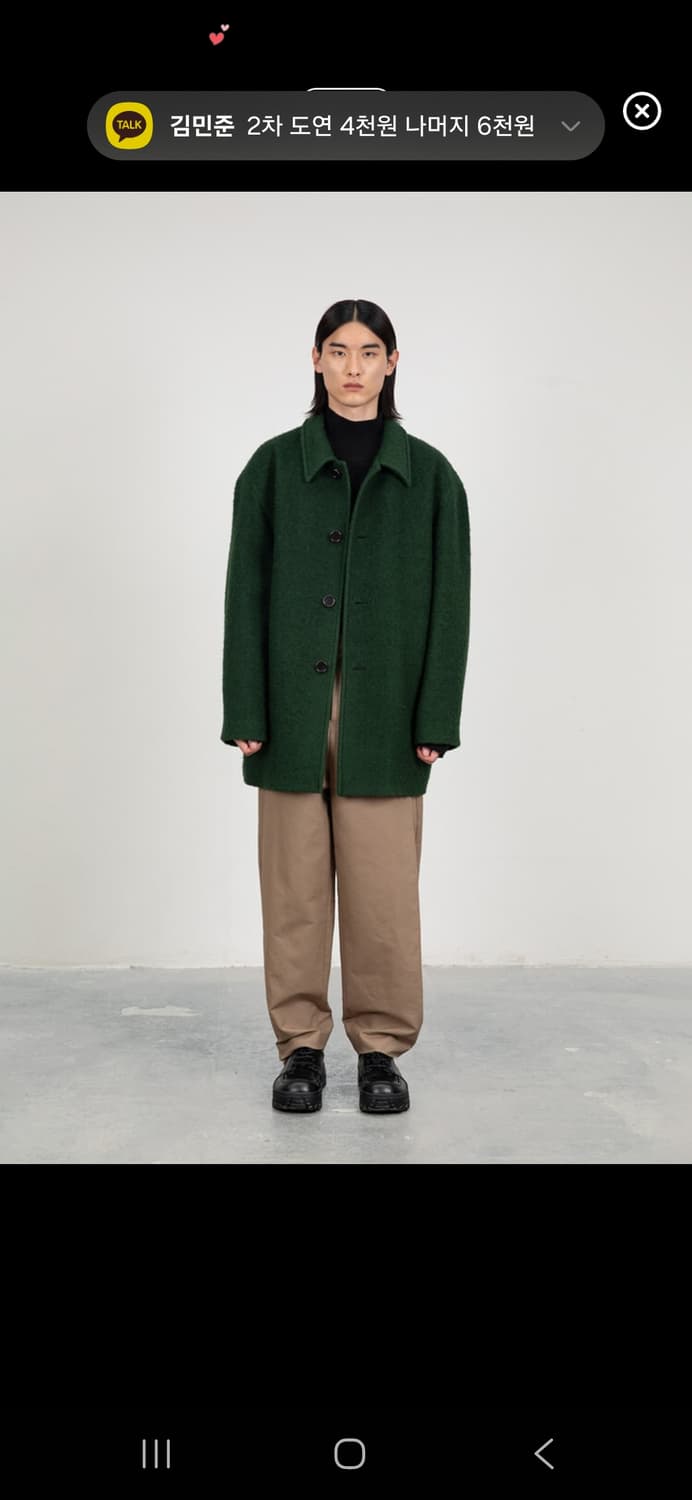 아모멘토 알파카 하프코트 판매합니다 상품이미지1