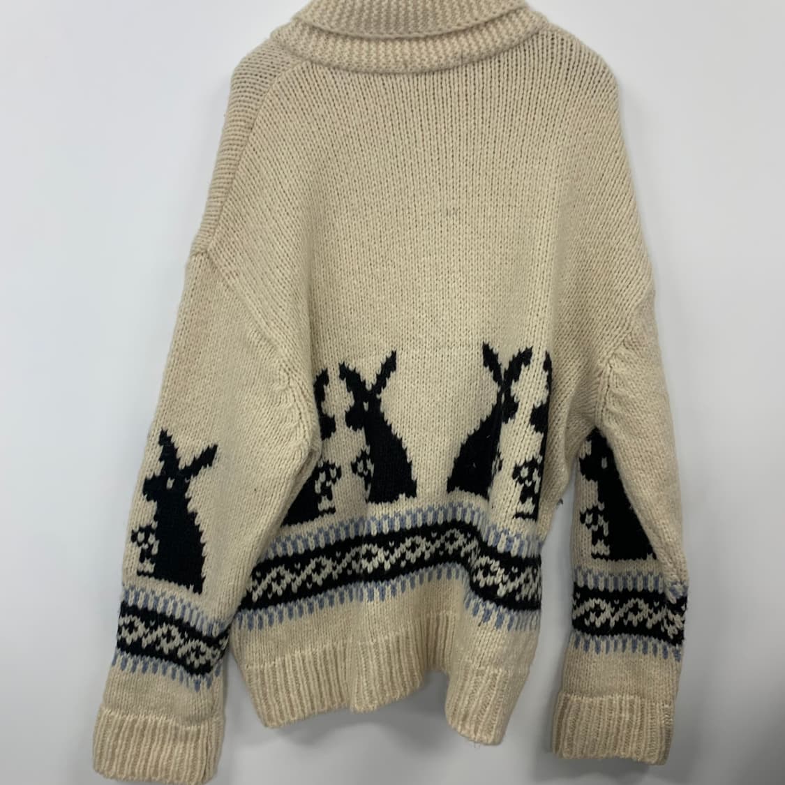 Vintage 노르딕 패턴 니트 집업 가디건  상품이미지3