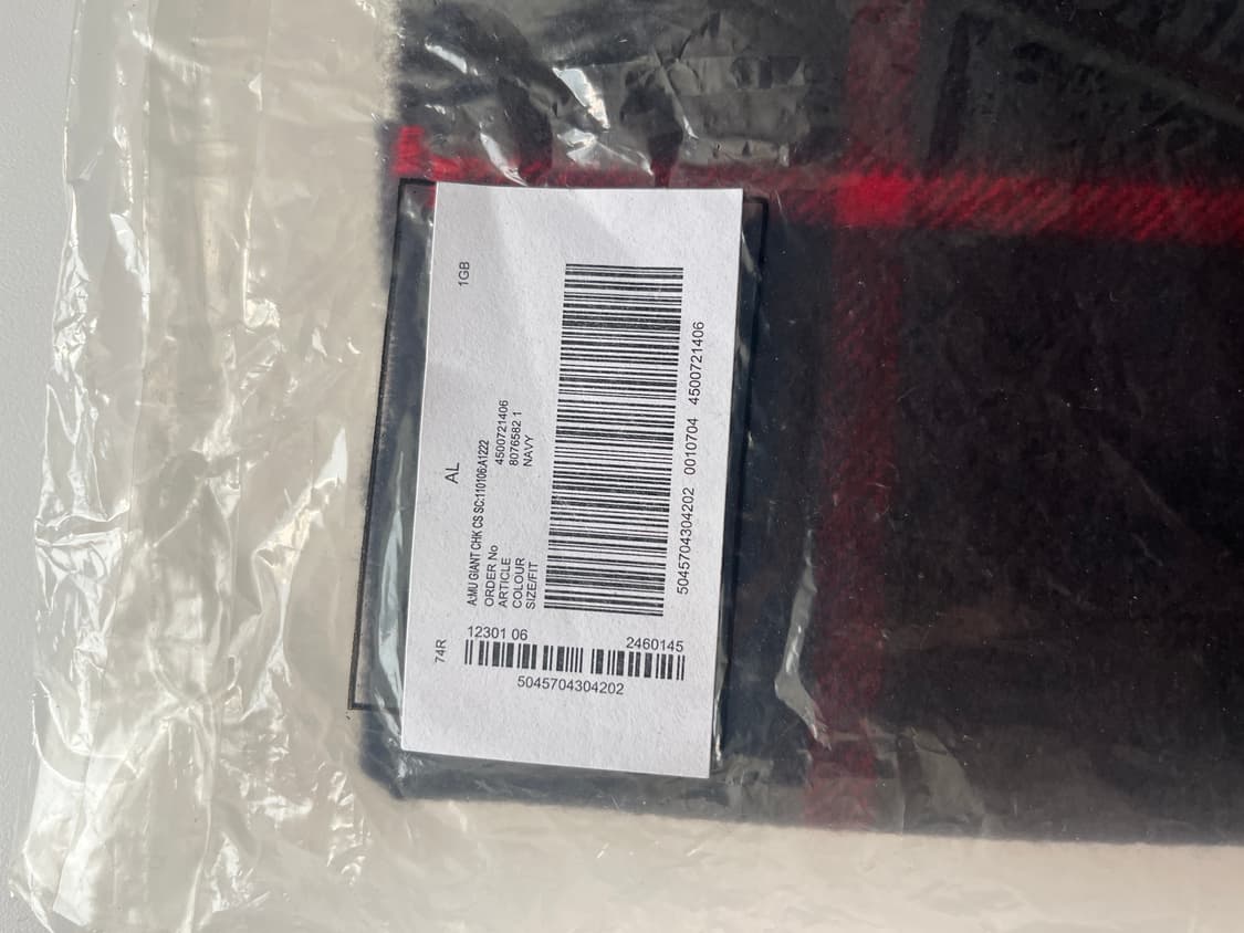 버버리 자이언트 체크 캐시미어 머플러 목도리 네이비 미개봉 새상품 상품이미지3