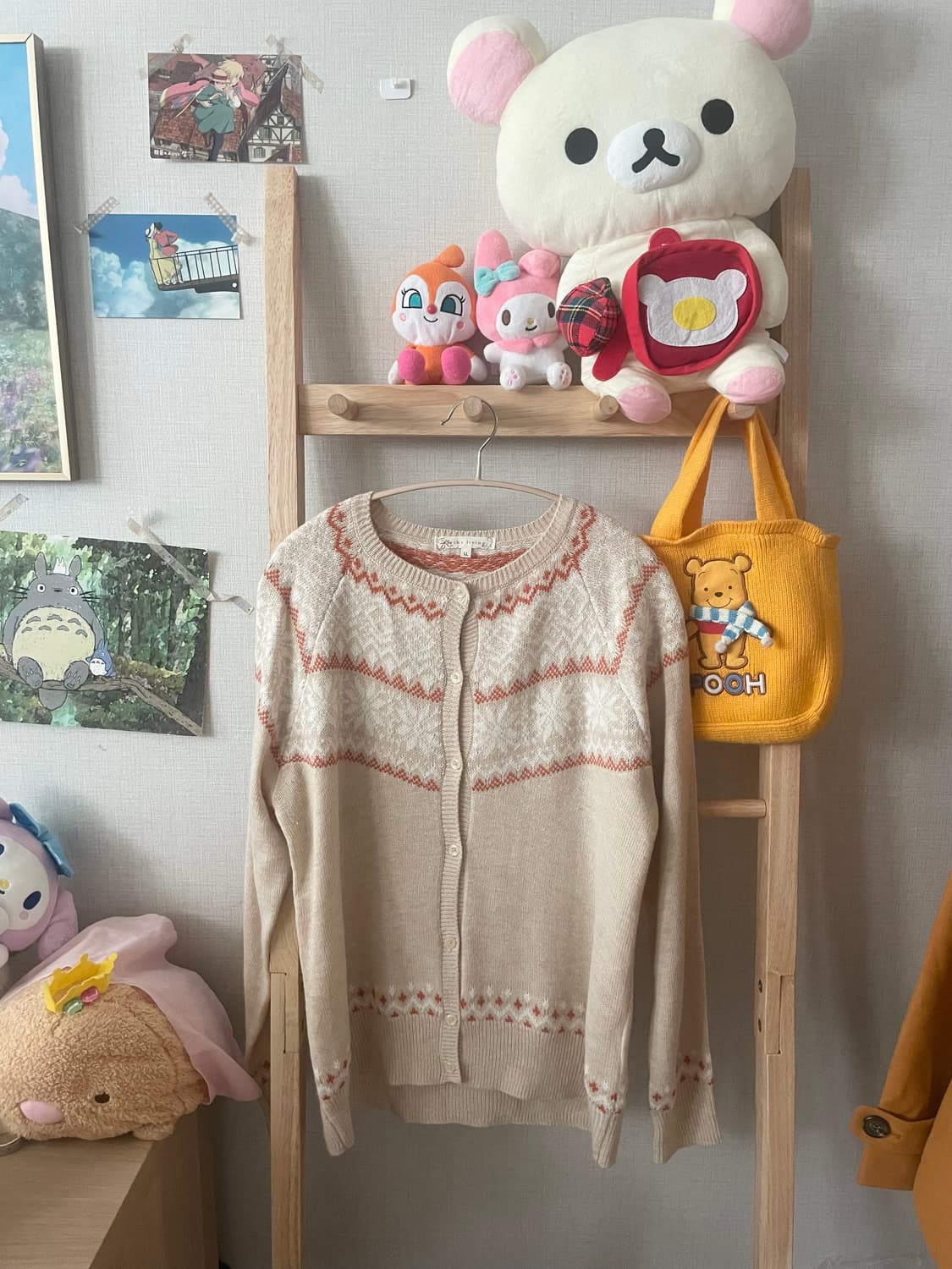 모리걸 빈티지 노르딕 가디건🤍🧡 상품이미지1