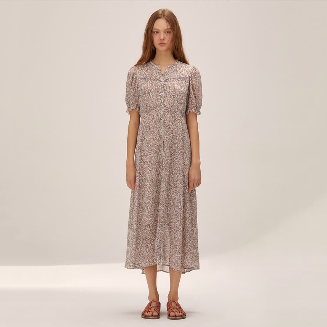 22SS 써스데이아일랜드 패턴 풀오픈 원피스 상품이미지3