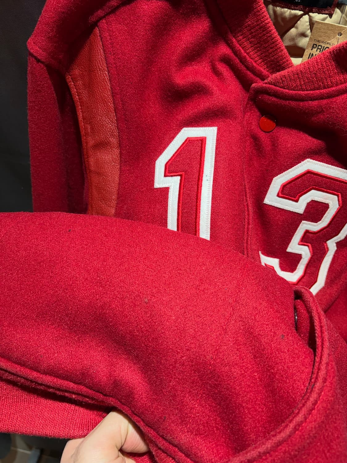 XL BRATSON 13 패치 레드 바시티 자켓 상품이미지8