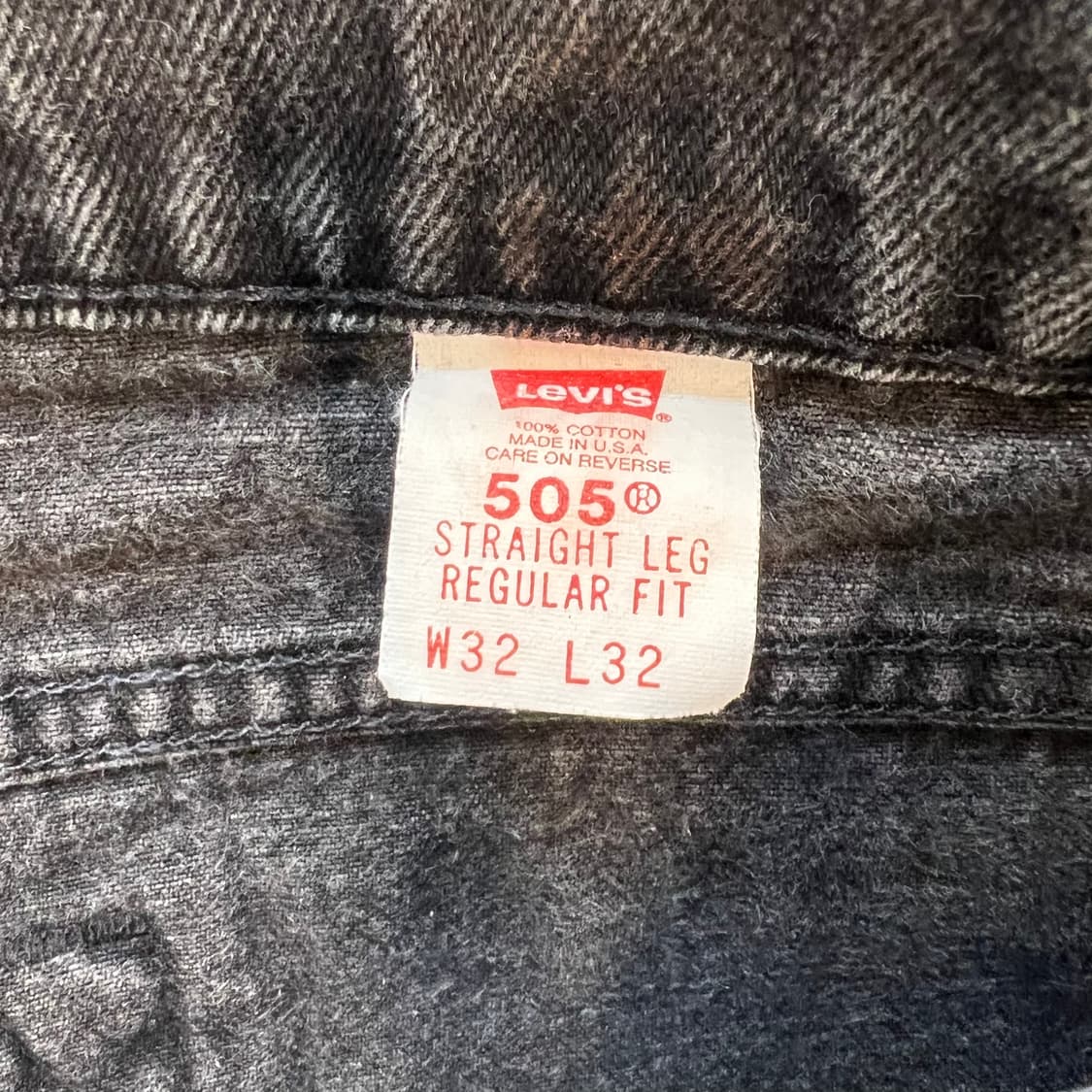 [W32L32]90s USA 리바이스 505 블랙 데님 팬츠 상품이미지4