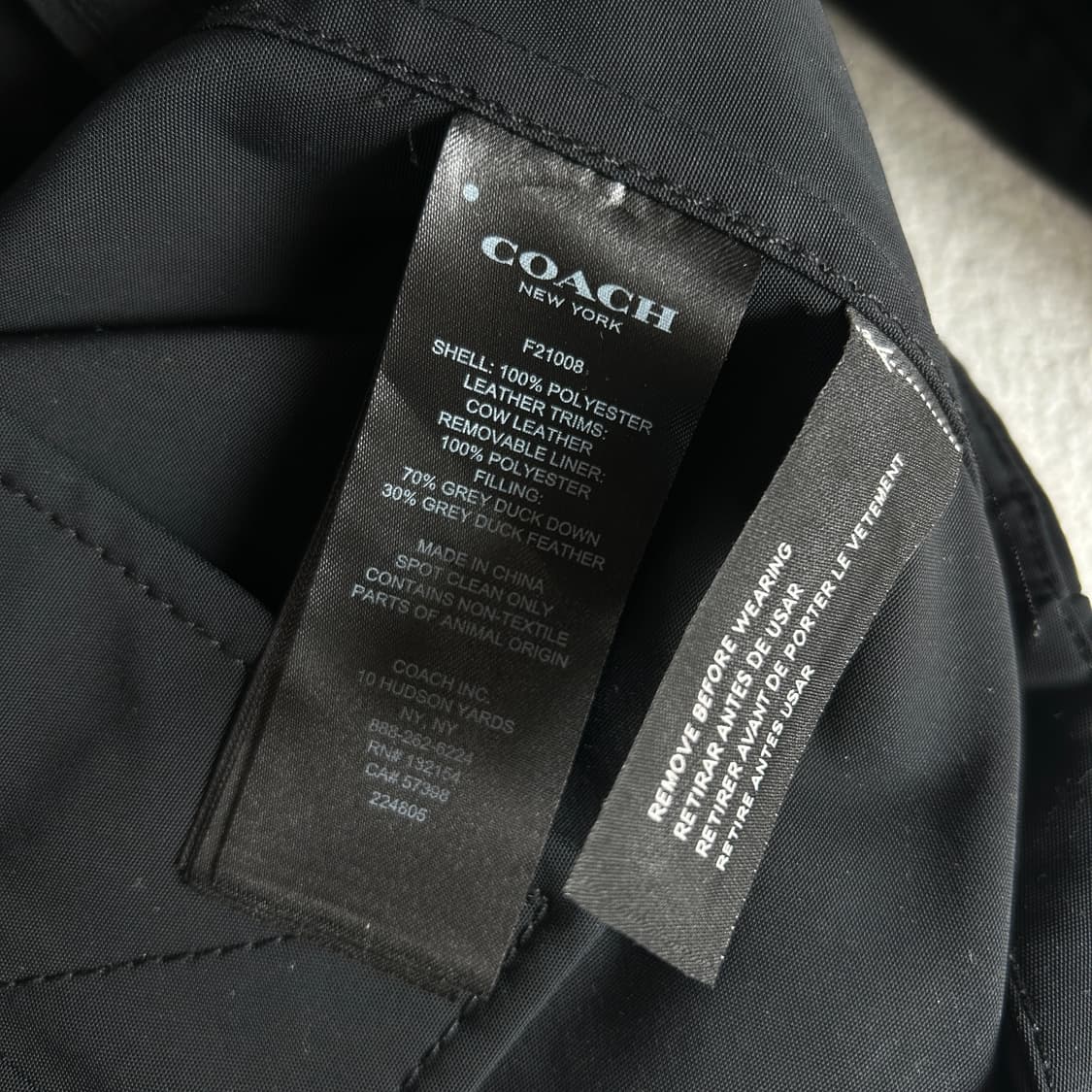 코치 블랙 후드 자켓 100 상품이미지4
