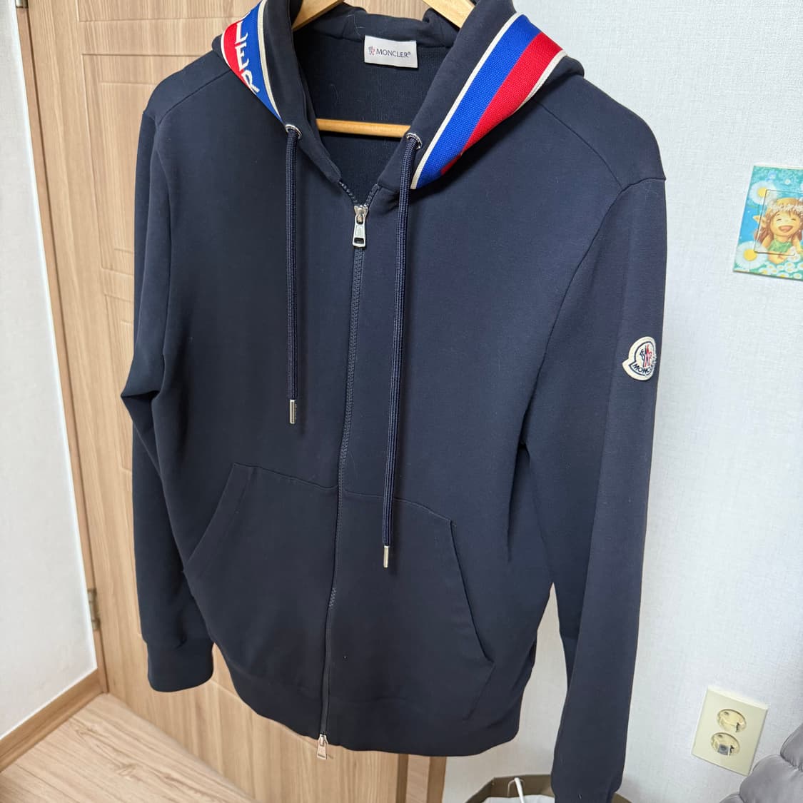 [새상품급.정품] 몽클레어 로고 후드집업 L 상품이미지2