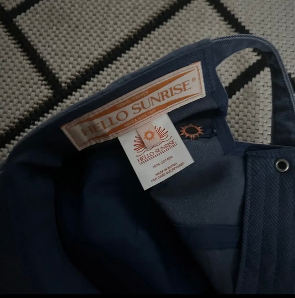 헬로선라이즈 워시드 OG 로고 6패널 캡 오션 블루 상품이미지3