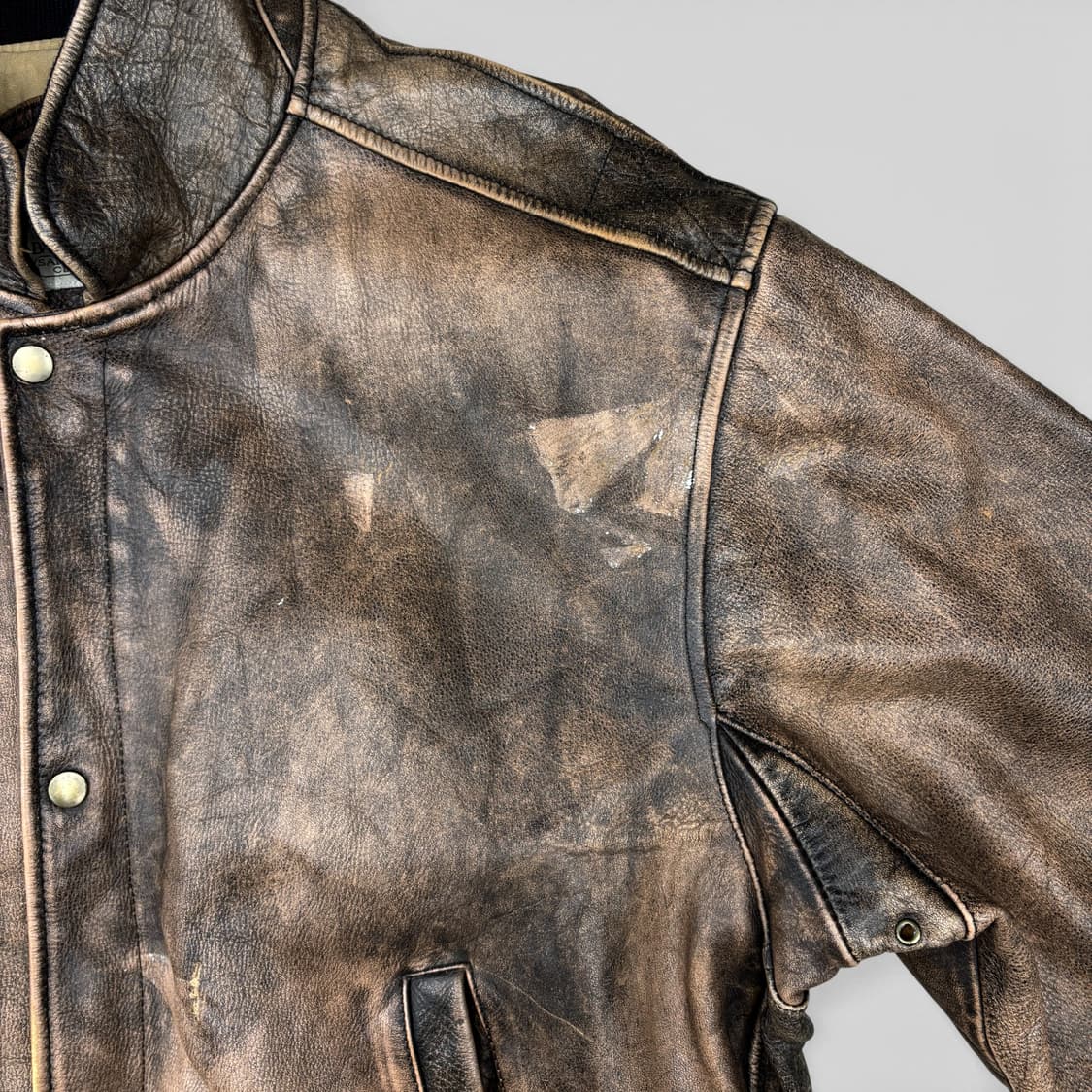 80's 바나나 리퍼블릭 레더 봄버 자켓 상품이미지4