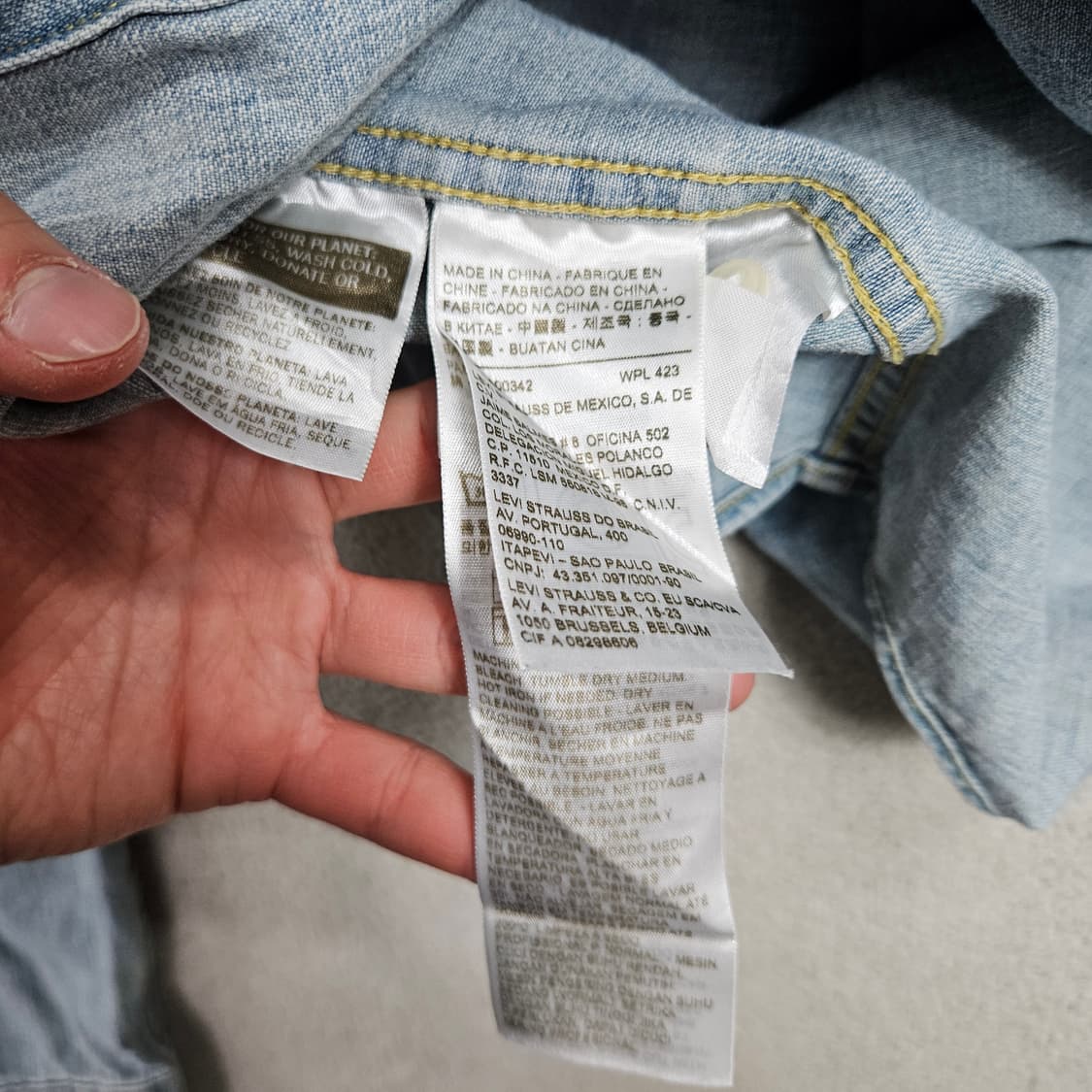 리바이스 웨스턴 데님 셔츠 M 상품이미지5