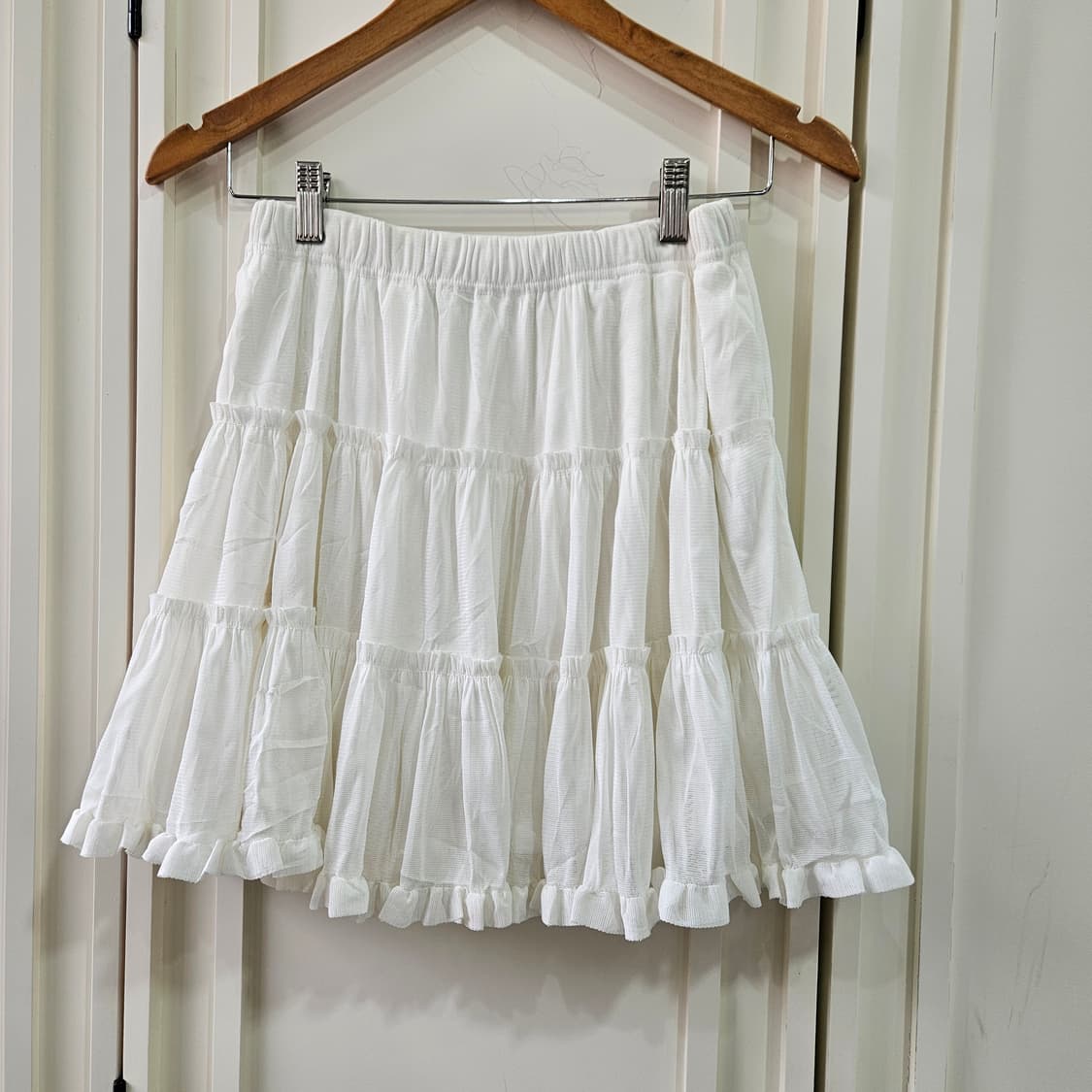화이트 캉캉 미니 스커트 상품이미지1