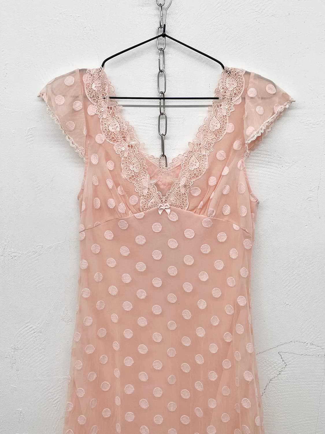 히메갸루 핑크 도트 레이스 슬립 상품이미지5