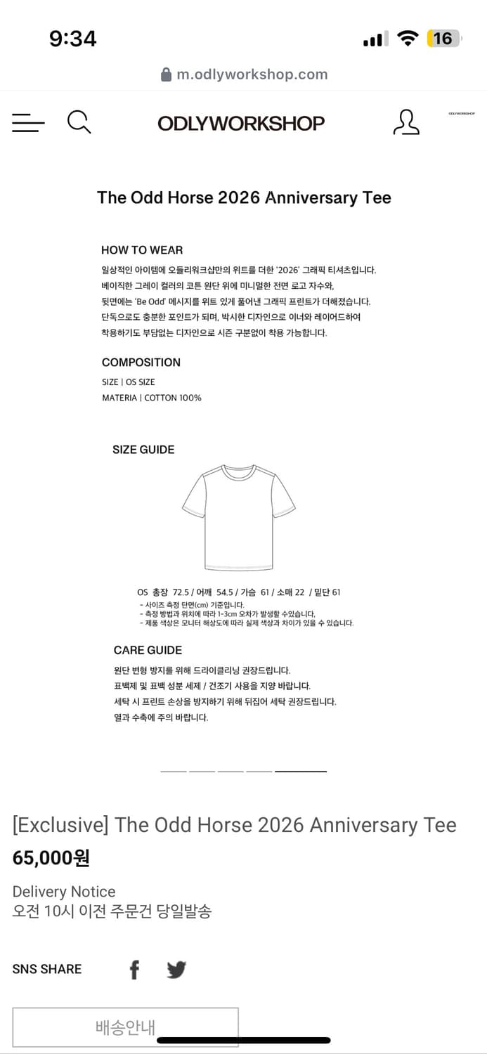 오들리워크샵 The Odd Horse 2026 Anniversary  상품이미지3