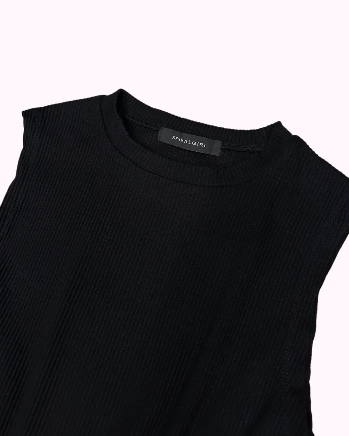 SPIRALGIRL python ribbon ribbed sleevele 상품이미지3