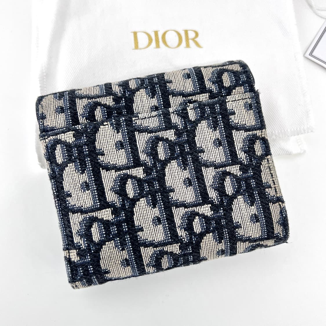 디올 새들 로터스 오블리크 자카드 반지갑 (S5652CTZQ) 상품이미지4