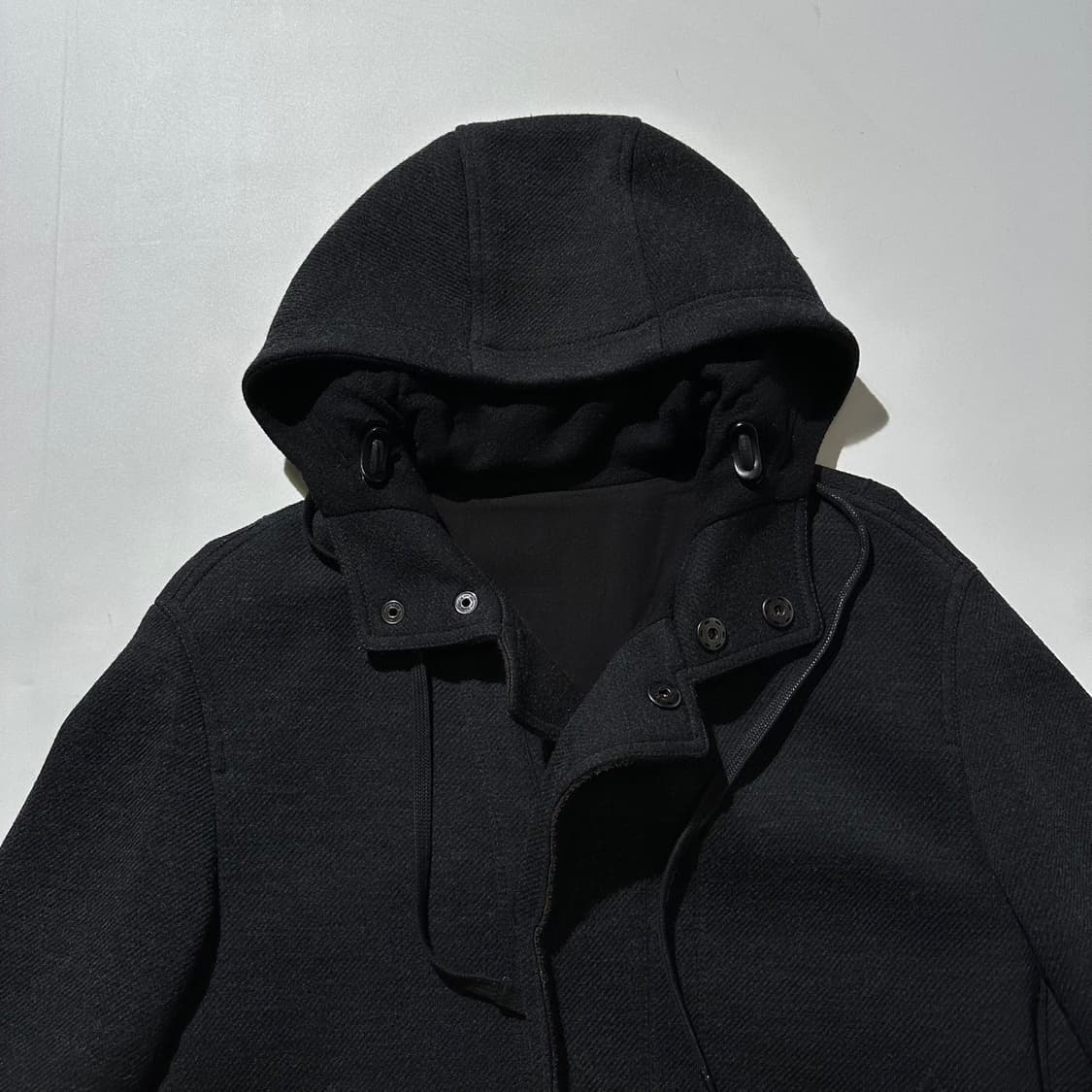 Time 타임 후드 싱글 집업 코트 상품이미지3