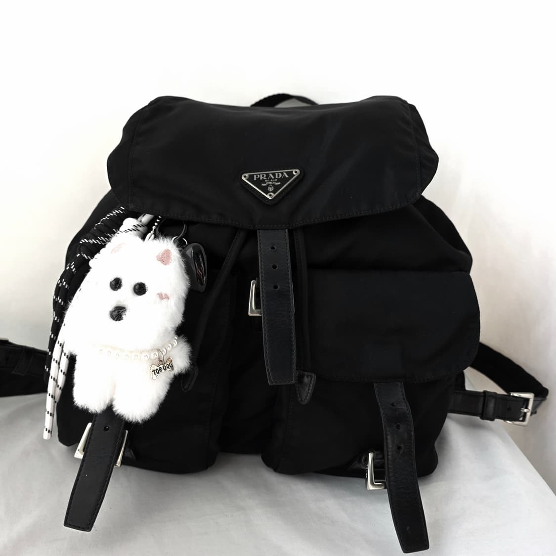 [정품 PRADA] 프라다 투포켓 나일론 빈티지백팩 라지 상품이미지2