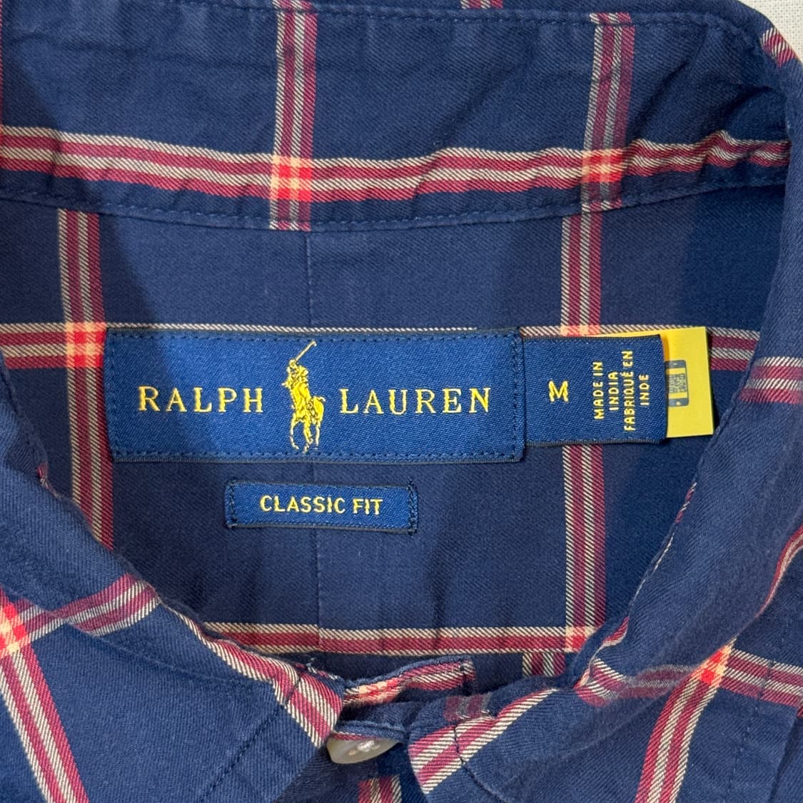 M) 폴로 랄프로렌 클래식핏 옥스포드 체크 셔츠 큐알탭 신형 상품이미지7