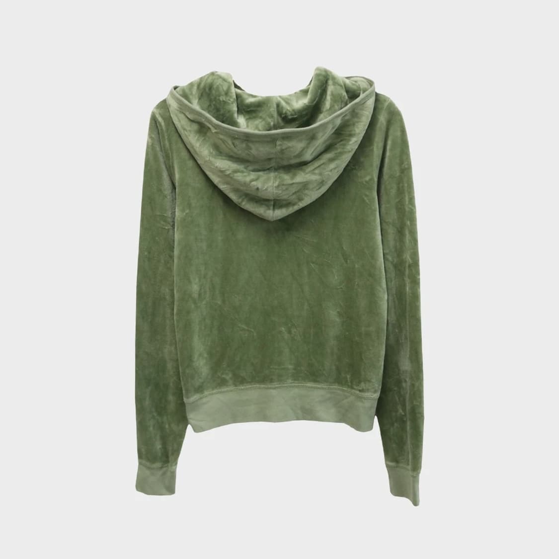쥬시꾸뛰르 Y2K 그린 벨벳 후드 집업 60836  상품이미지2