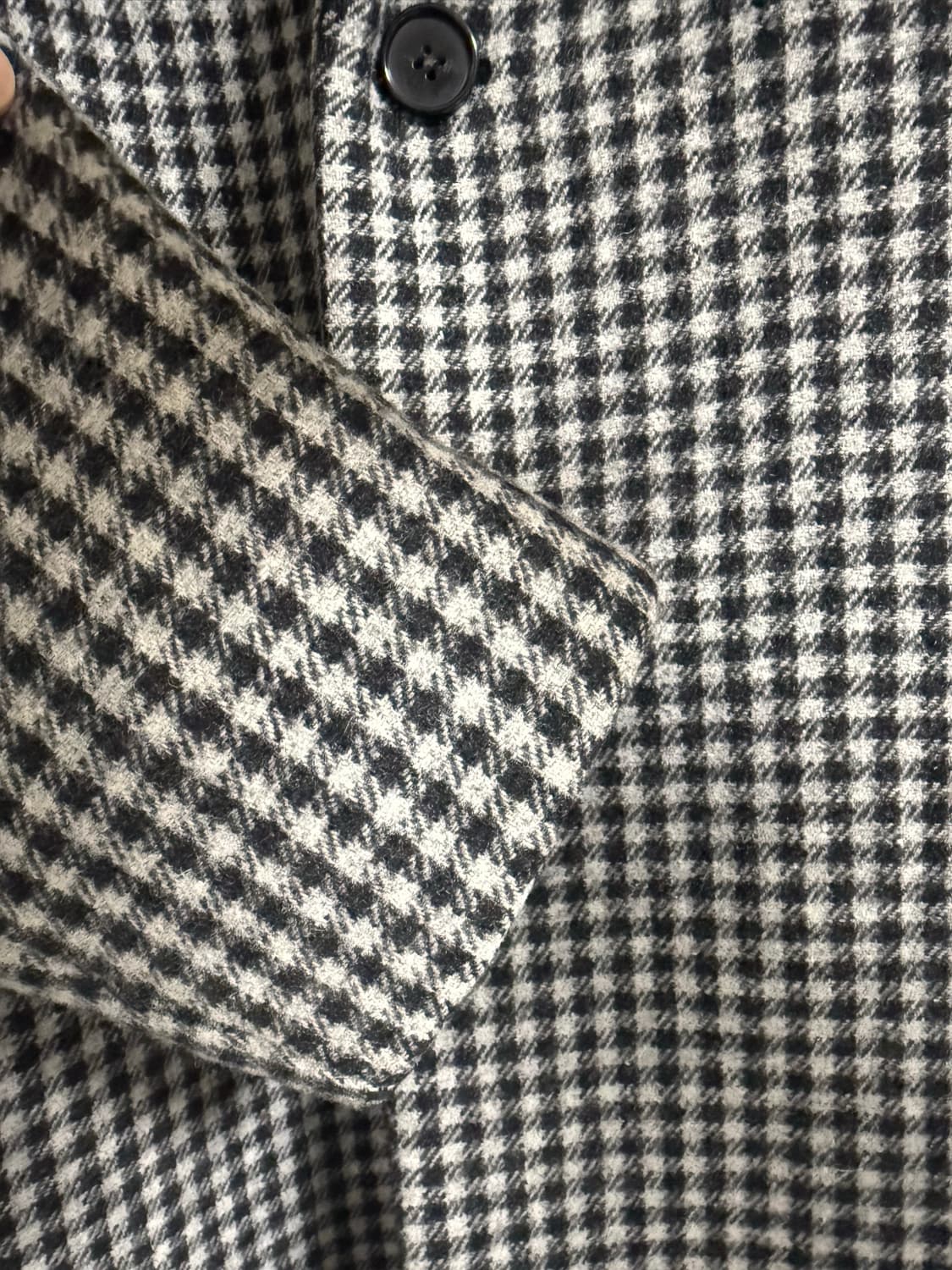 산드로 옴므 구스다운 하운드체크 울 패딩코트L 상품이미지3