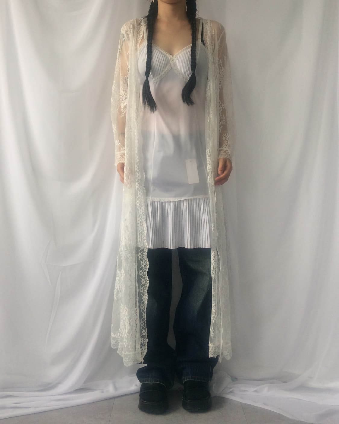 Lace point slip onepiece 상품이미지6