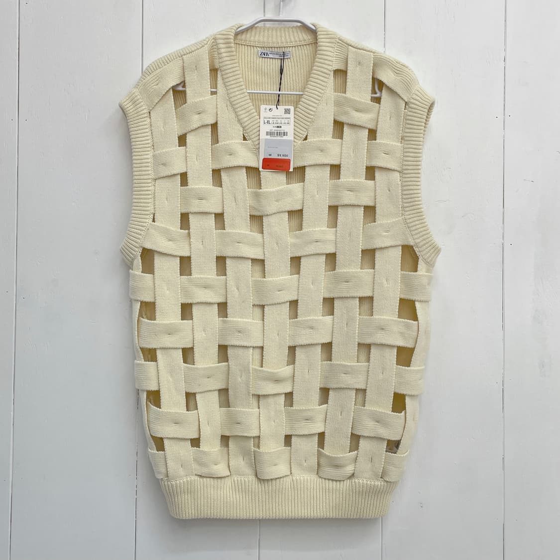 ZARA 바스켓 위브 V넥 니트 베스트 상품이미지2