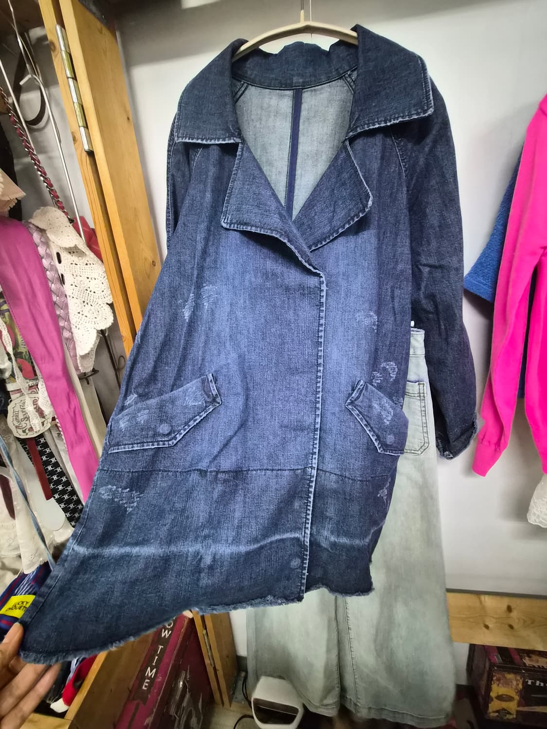 베네통 스판 데님 자켓 상품이미지4