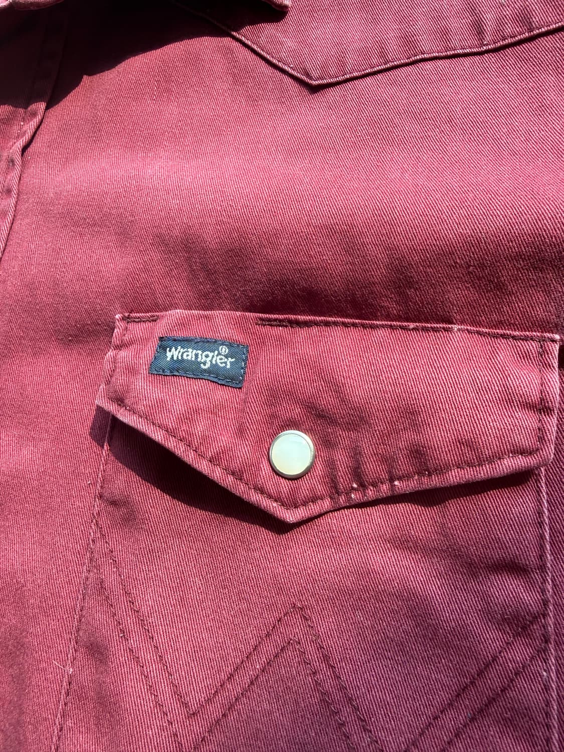 랭글러 버건디 워크셔츠 상품이미지5