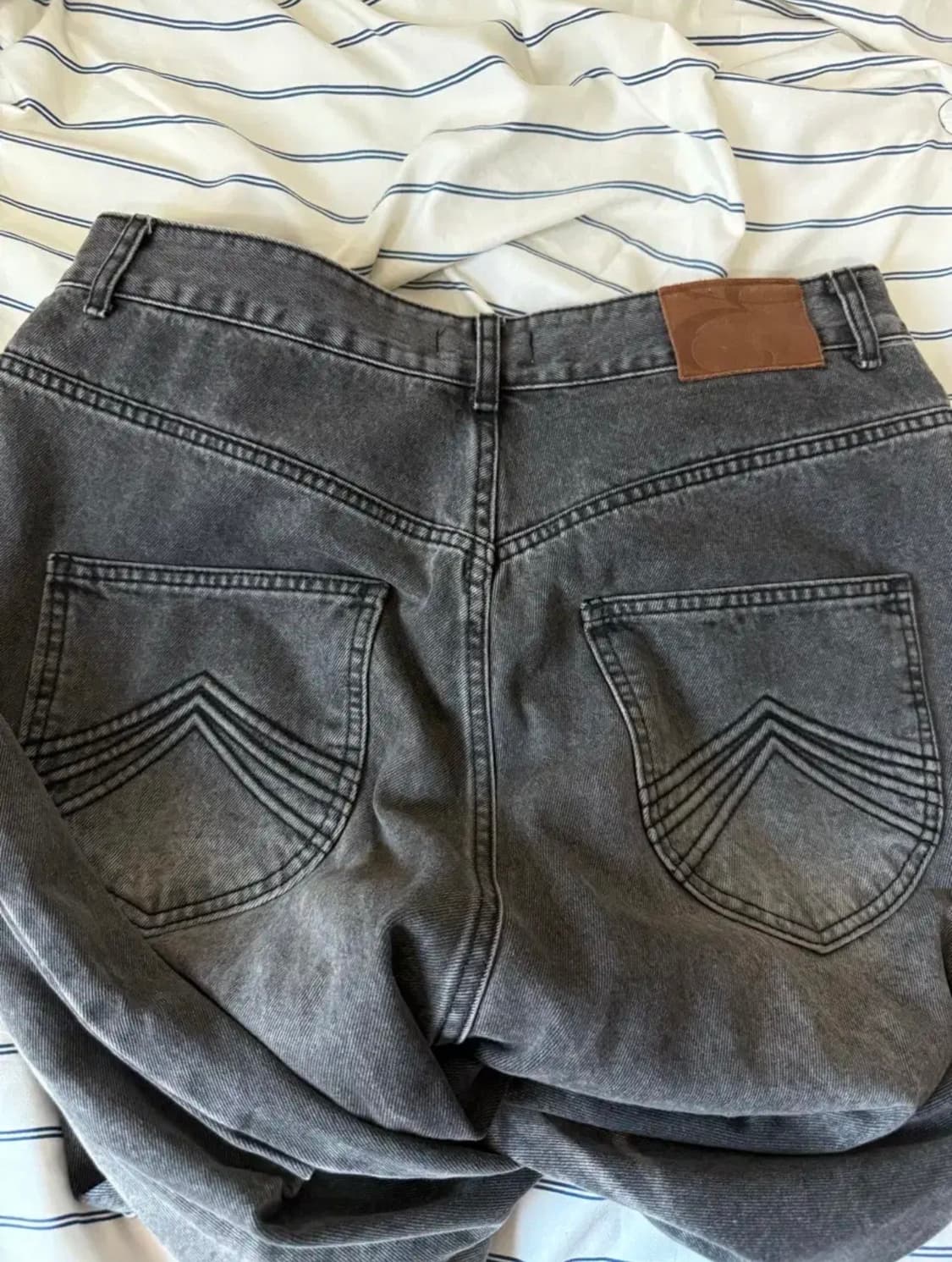 [Etce] 워시드 배기 팬츠 그레이L 상품이미지3