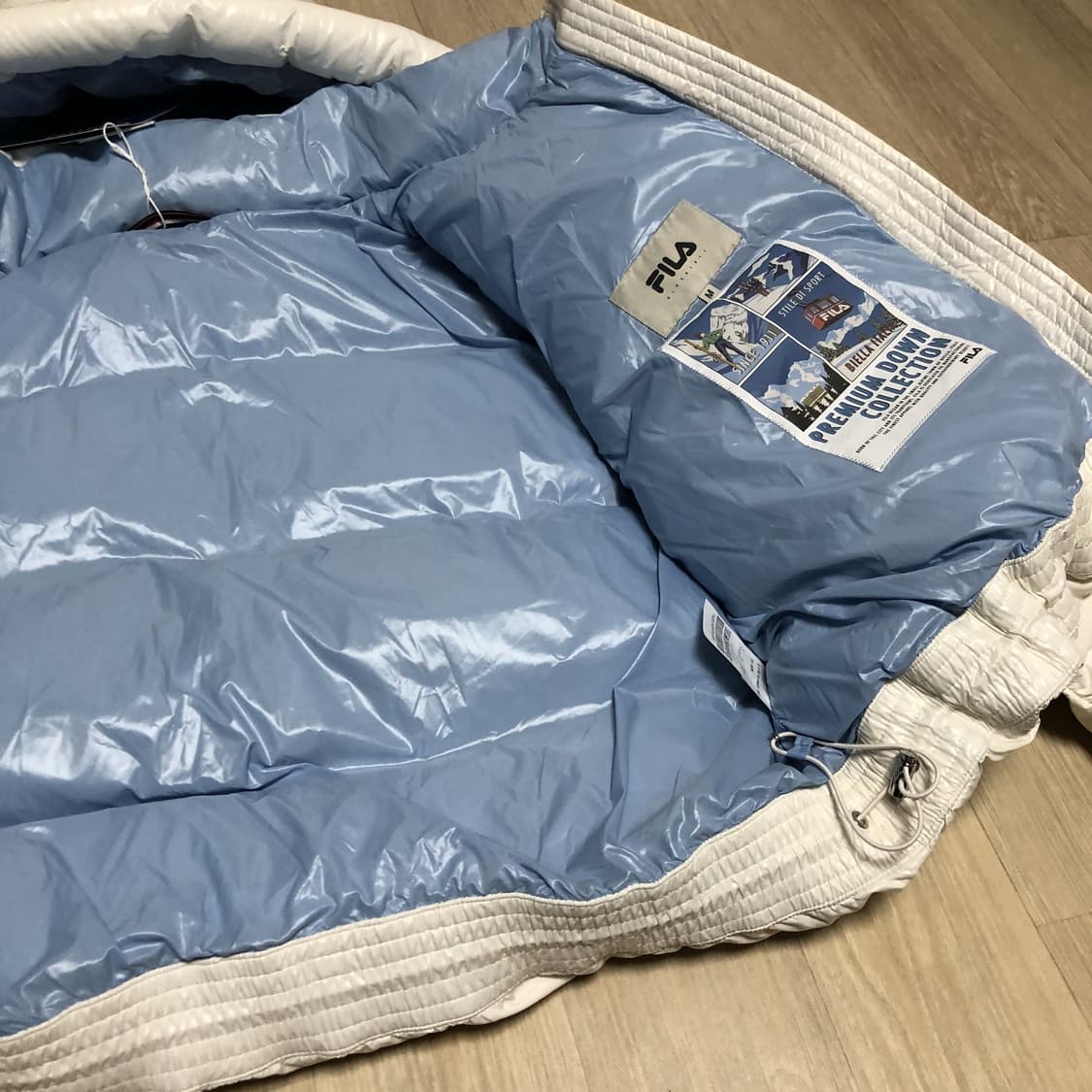 (우먼스 M) 새상품 필라 FILA 밀라노다운 후드 구스다운 숏 패딩자켓 상품이미지6