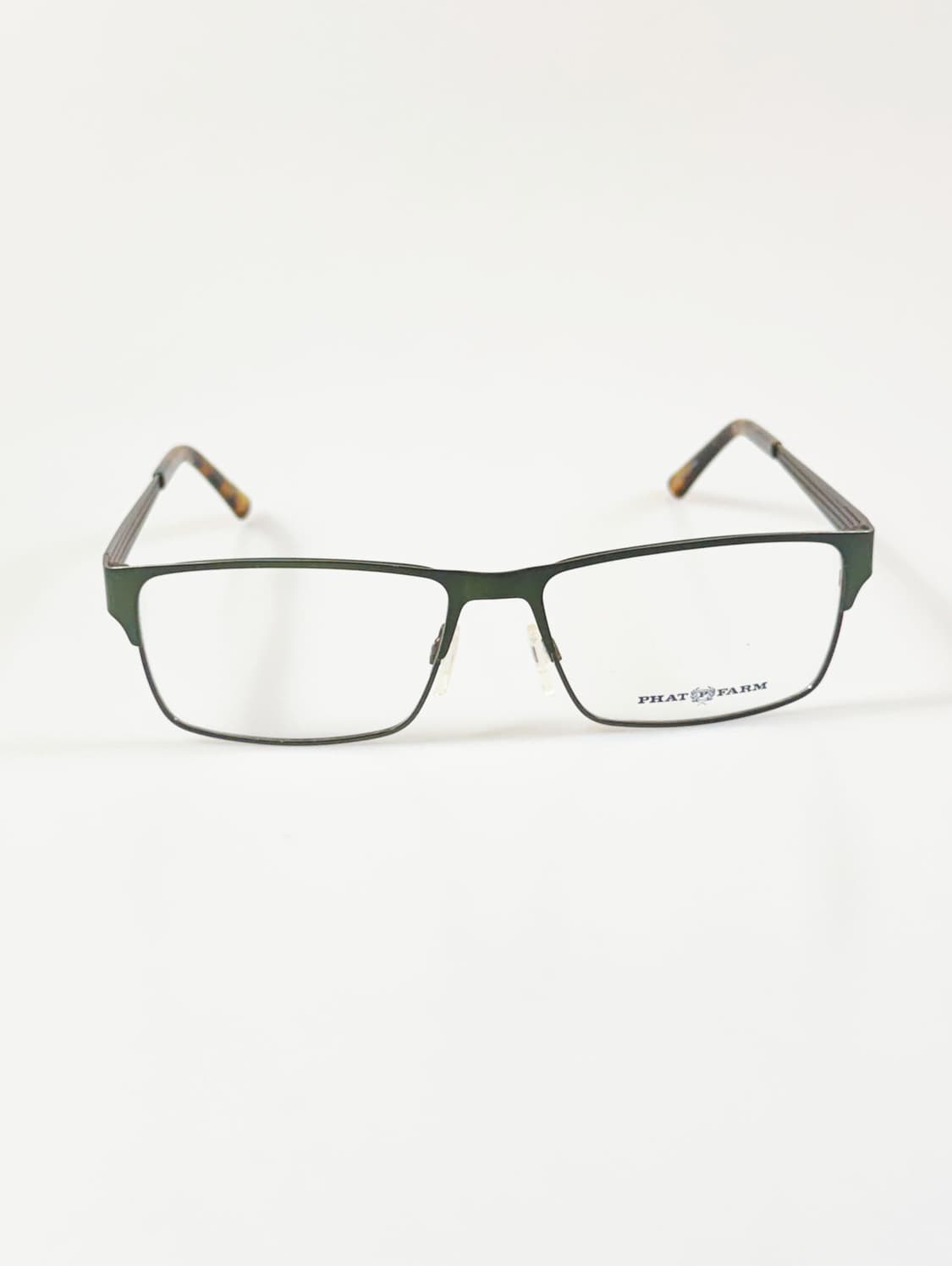 PHAT FARM 매트 그린 슬림 스퀘어 메탈 빈티지 안경 상품이미지2
