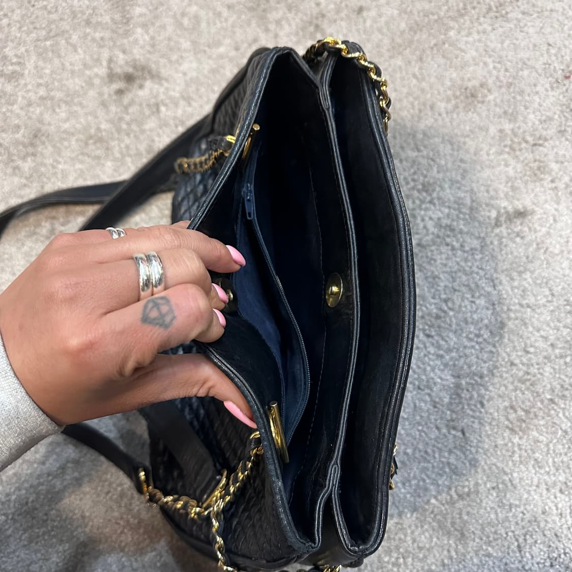 발리 빈티지 퀄팅 체인 숄더백F 상품이미지10