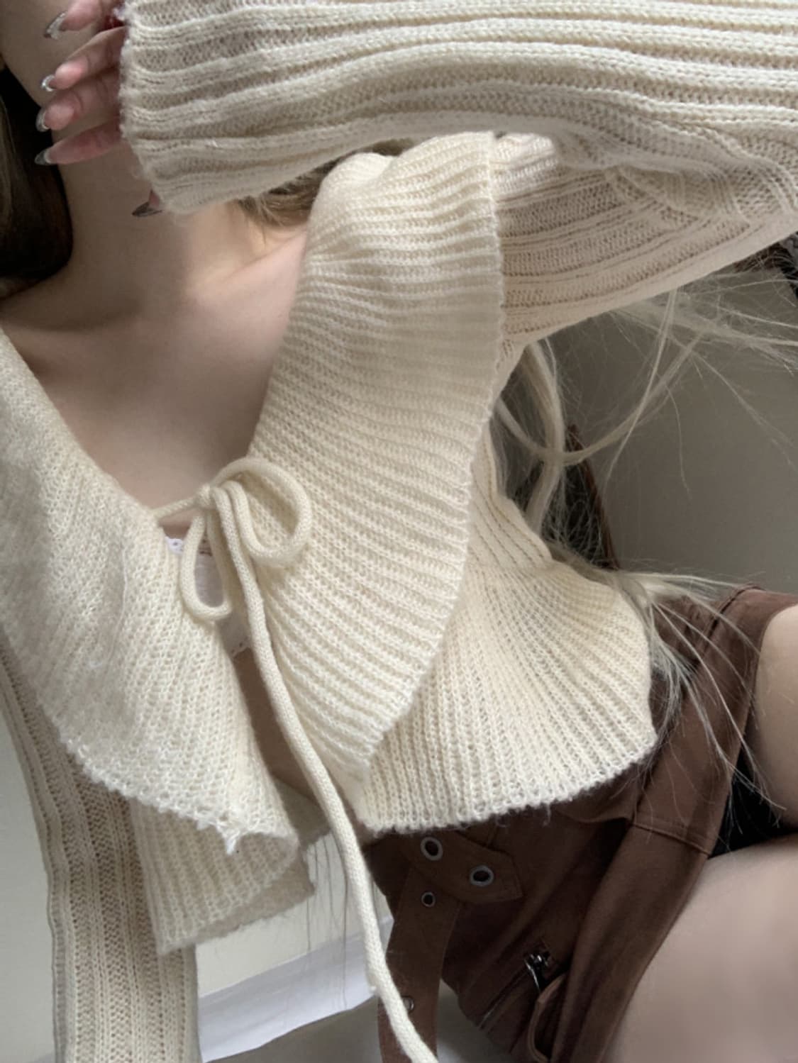 Suzen 스젠 Lorancia Ribbon Cardigan 니트가디건 상품이미지5