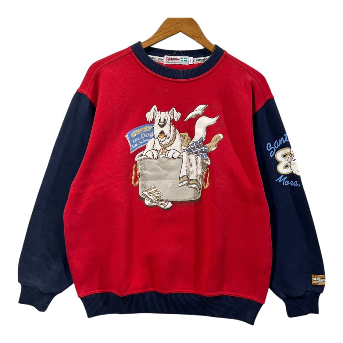 [CAPTAIN SANTA] 캡틴산타 키치 도그 프린팅 배색 맨투맨 상품이미지1