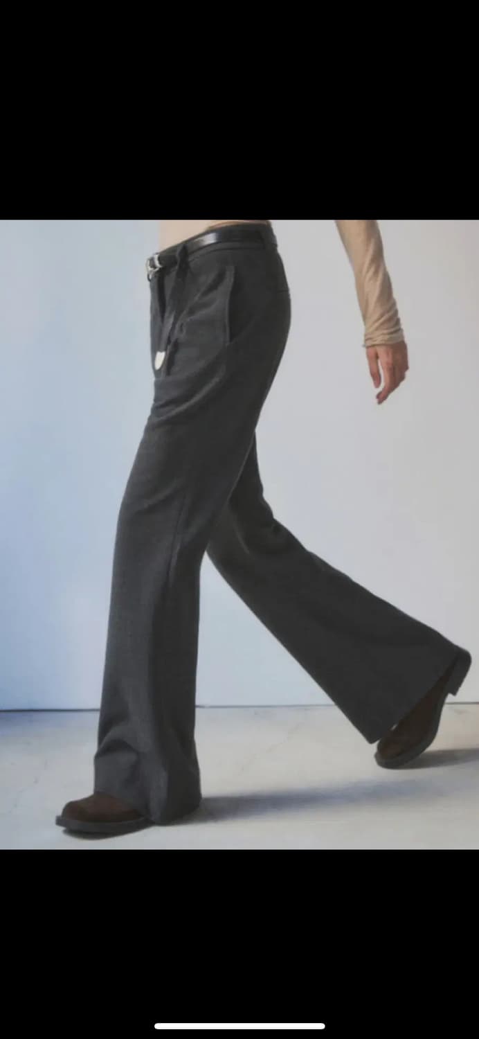 씨타 슬림 부츠컷 슬랙스 차콜 상품이미지2