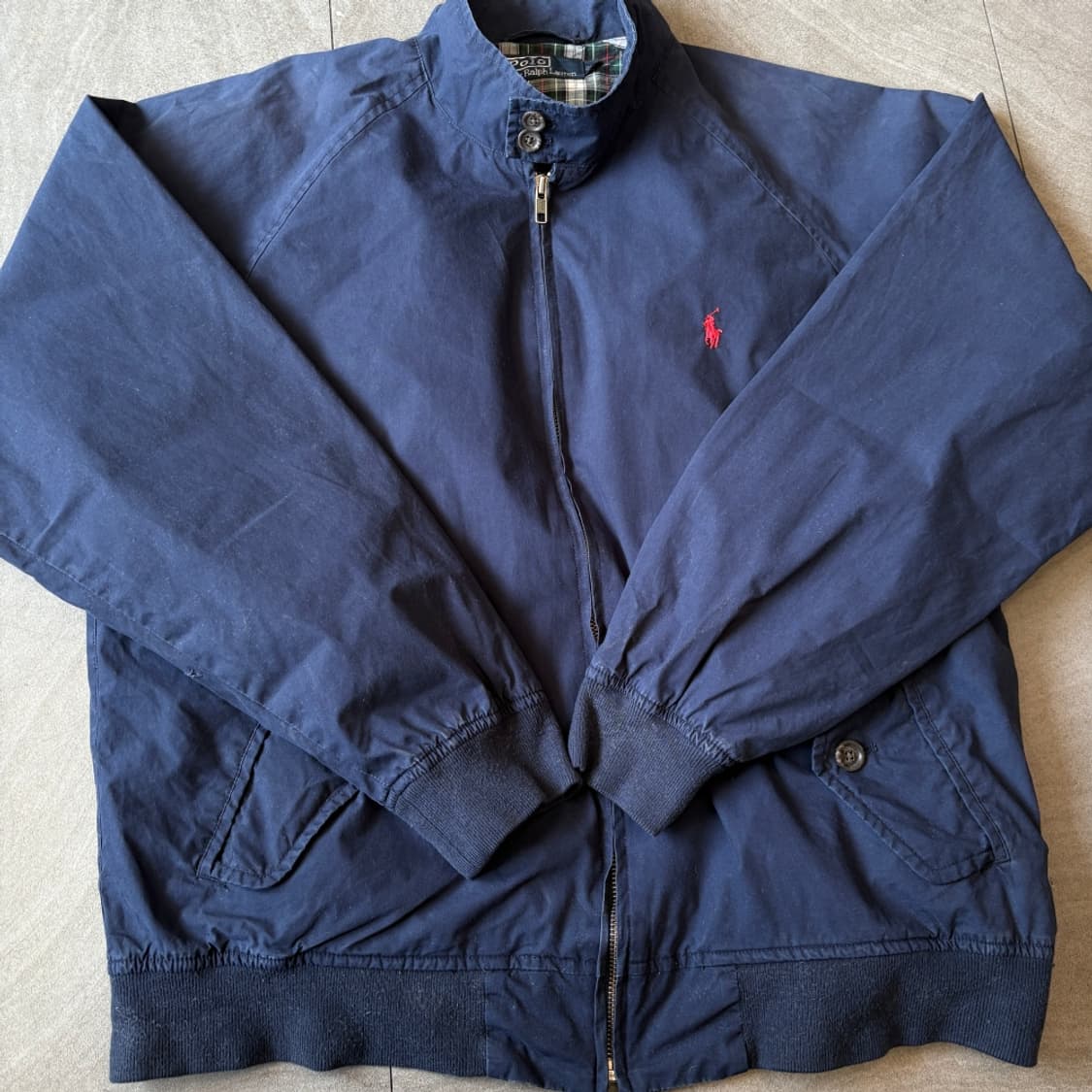 폴로 정품 네이비 바라쿠다 코튼 자켓  상품이미지7