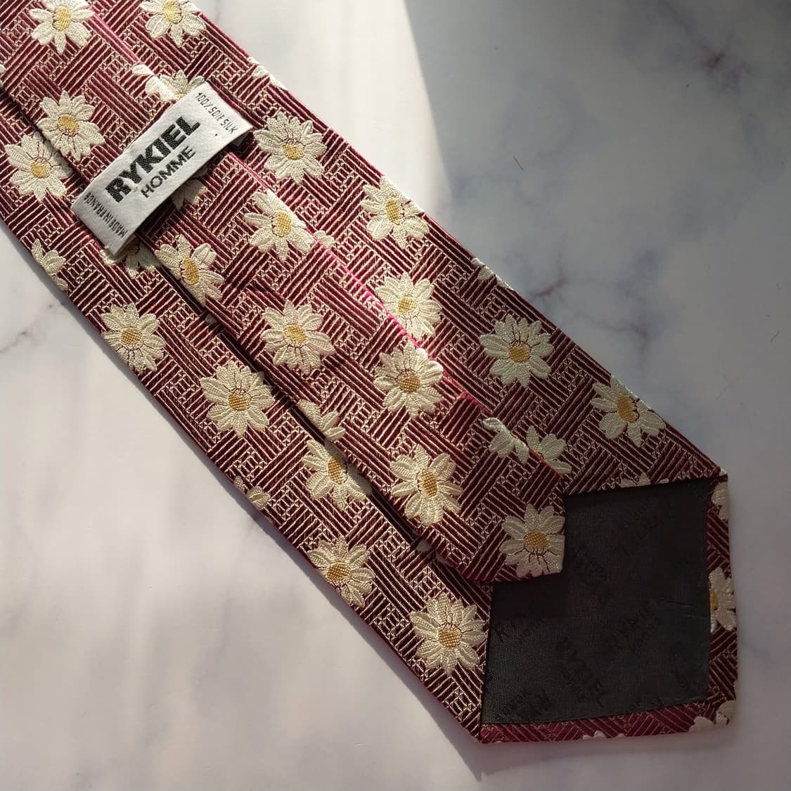 소니아 리키엘 실크 플라워 자카드 넥타이 9.5cm A+등급 K1366
 상품이미지9