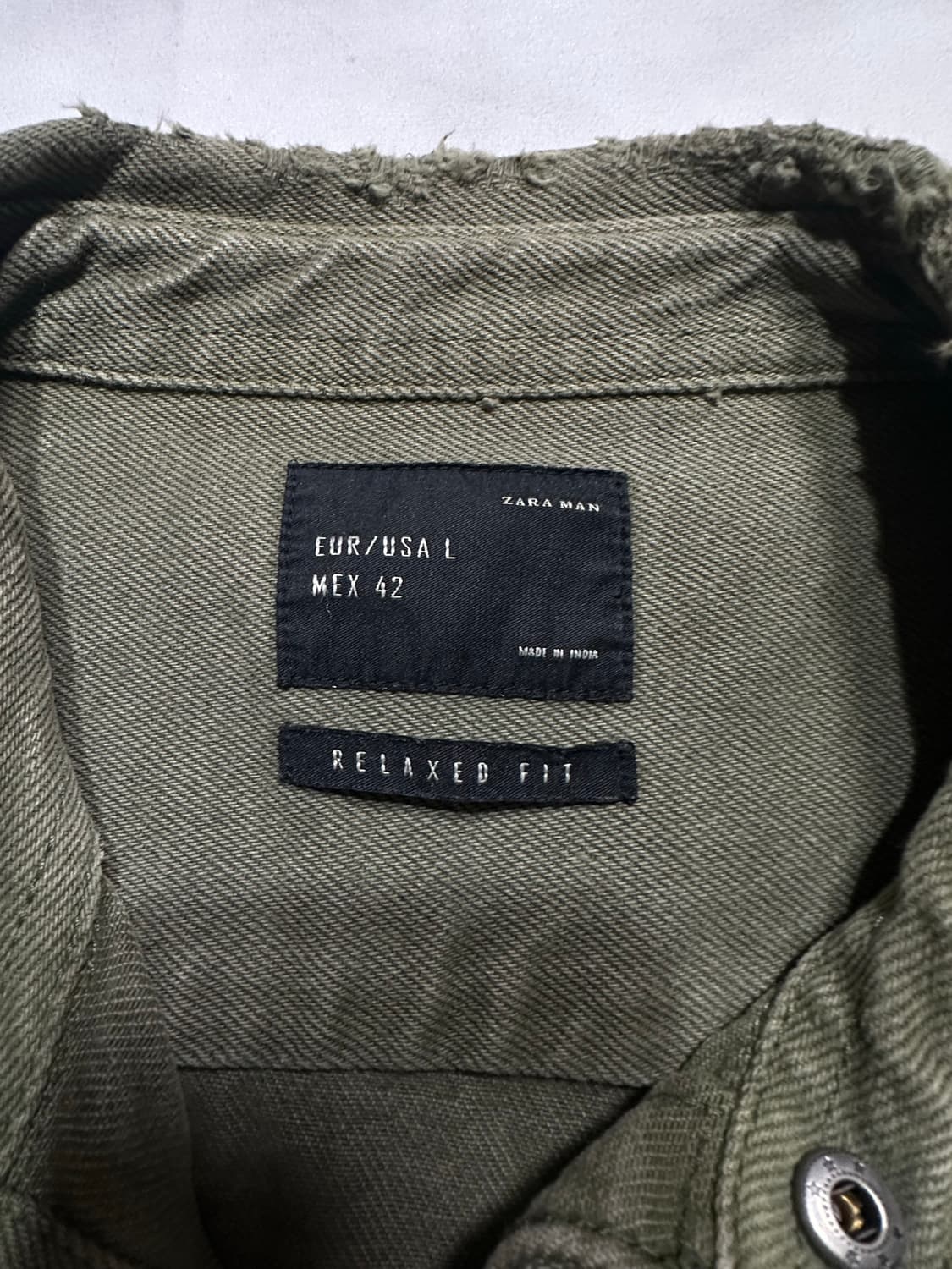 자라 빈티지 데님 셔츠 자켓 상품이미지3