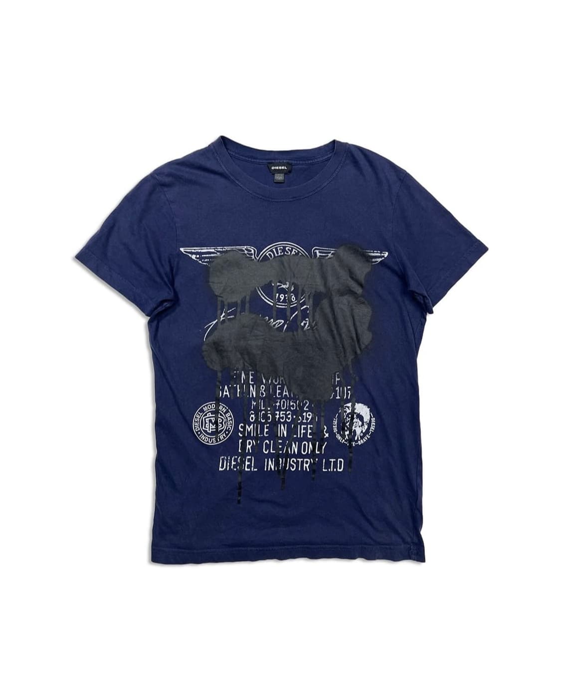 spray detail t-shirt 디젤 스프레이 반팔 상품이미지1