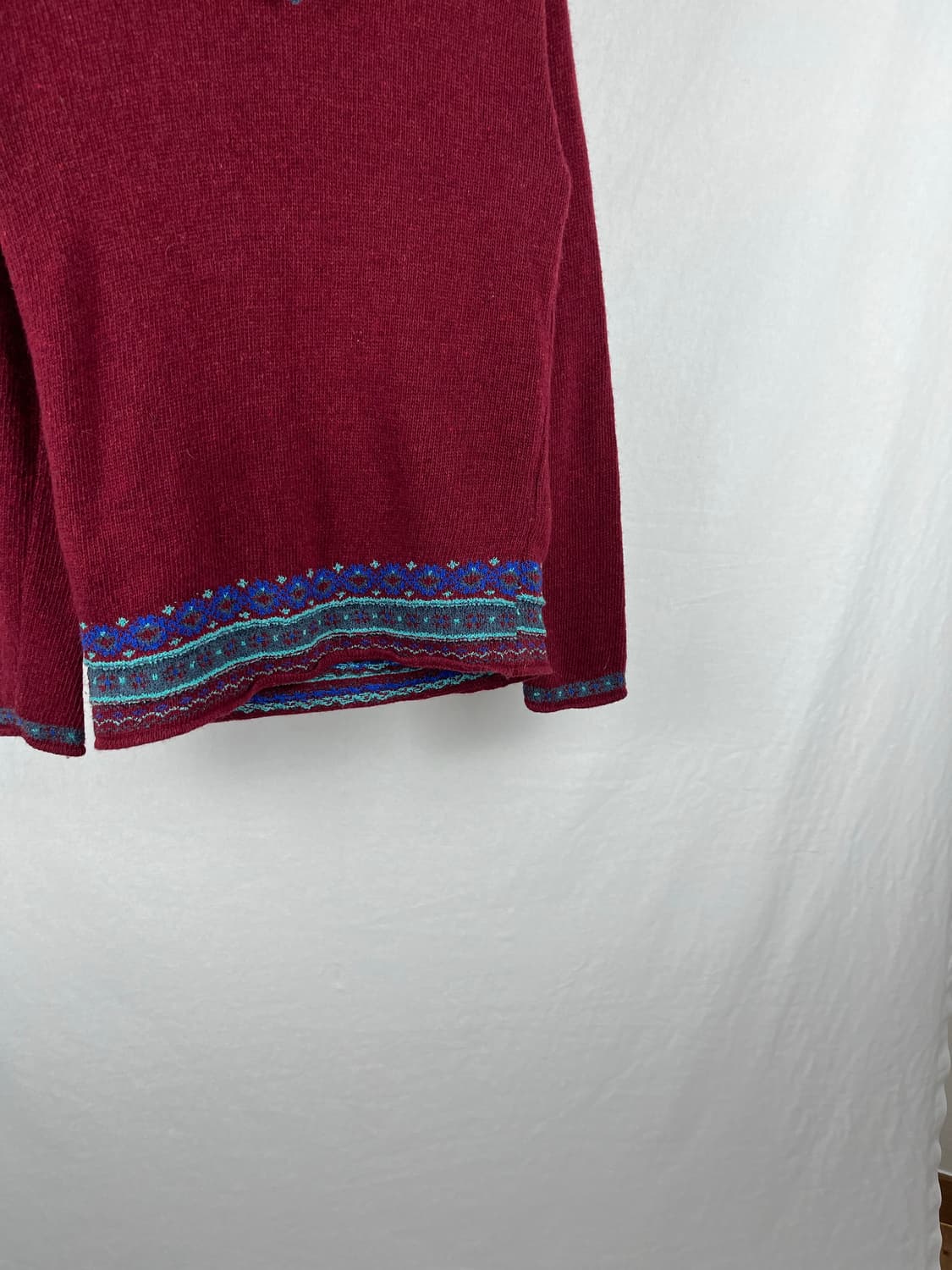 Vintage(japan made) 아즈텍패턴 니트 후디 상품이미지3