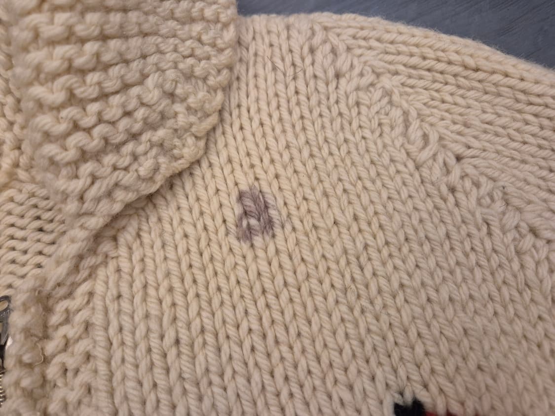 70s GOLF 헤비울 코위찬 집업 스웨터 상품이미지7