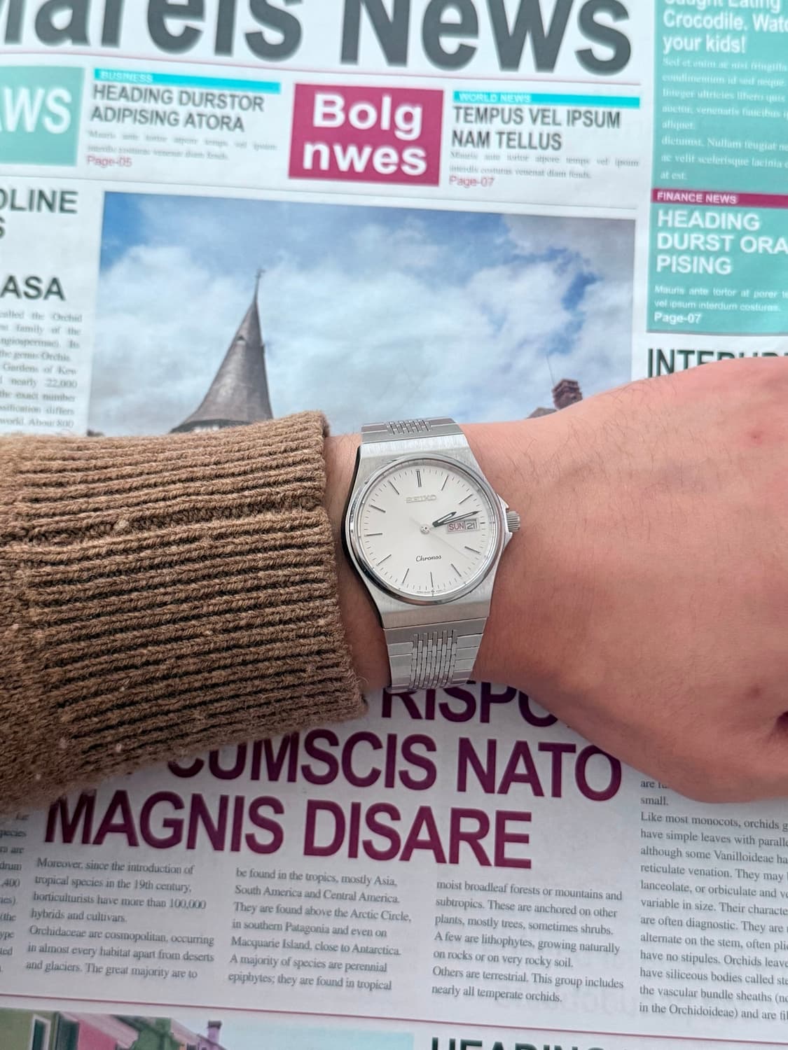 Seiko 세이코 쿼츠 Chronos Day-Date 1989 상품이미지8