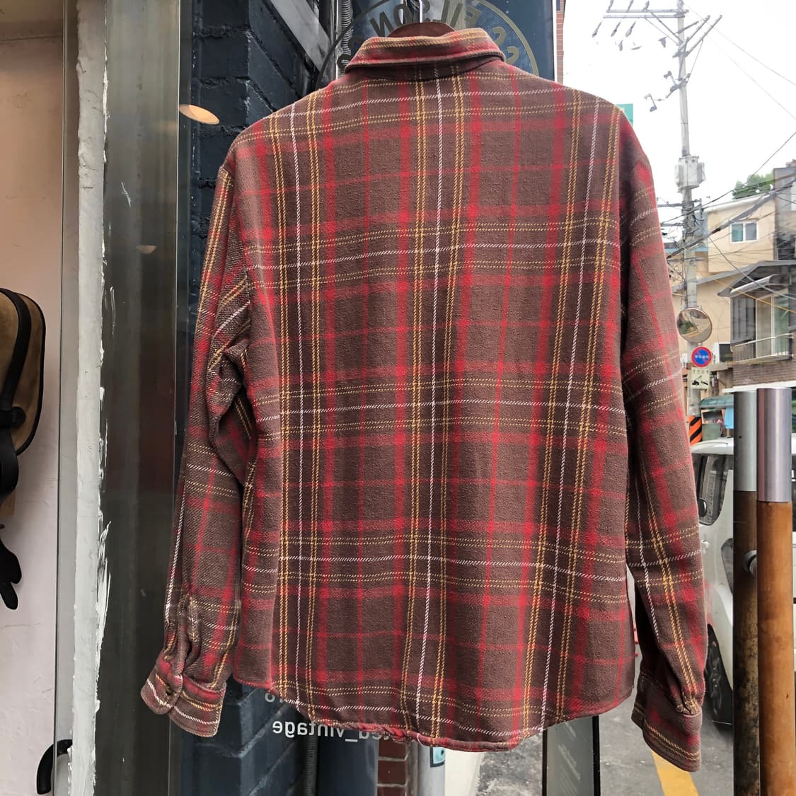 80s Big Mac flannel shirt-L 상품이미지5